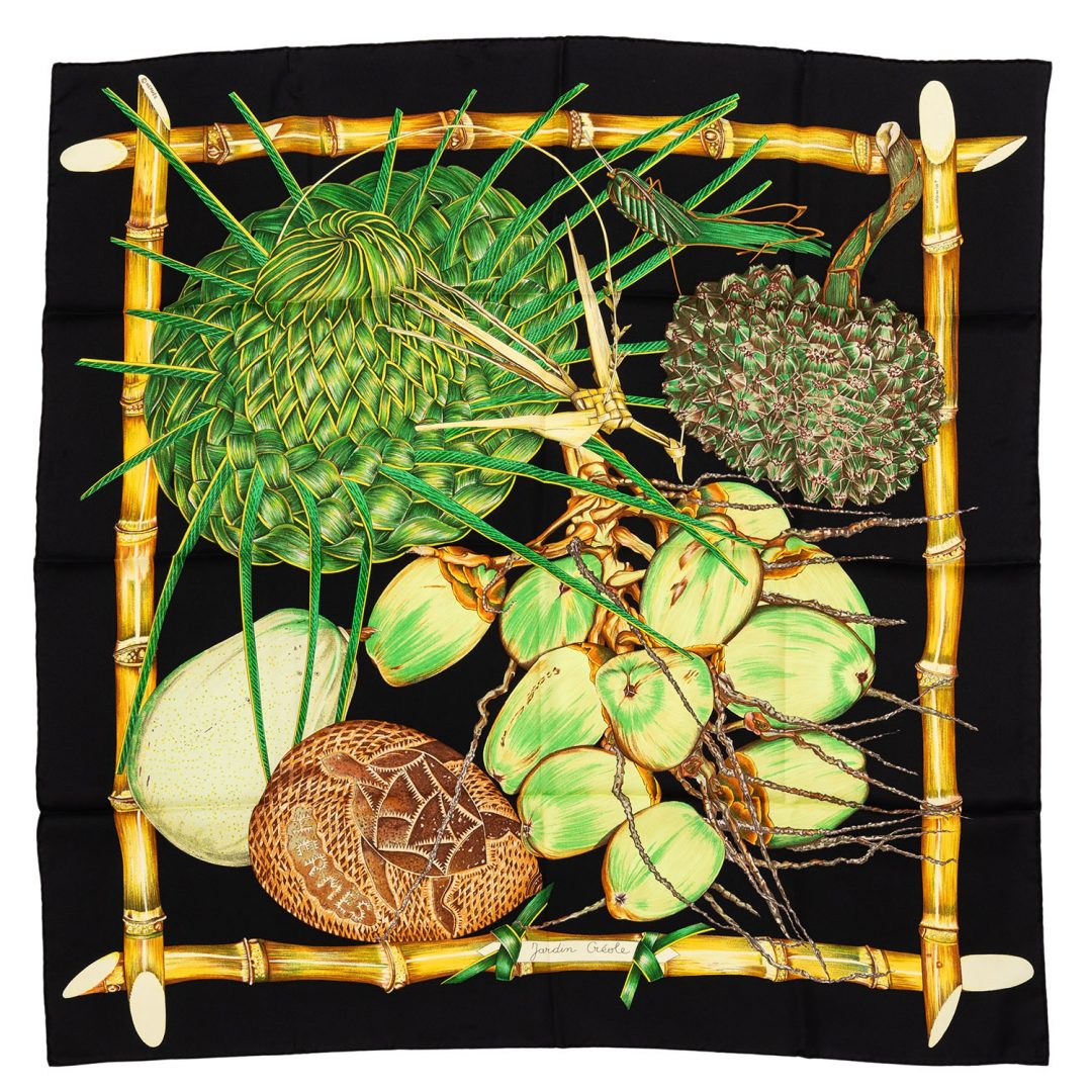 HERMÈS Seidencarré 'JARDIN CRÉOLE',